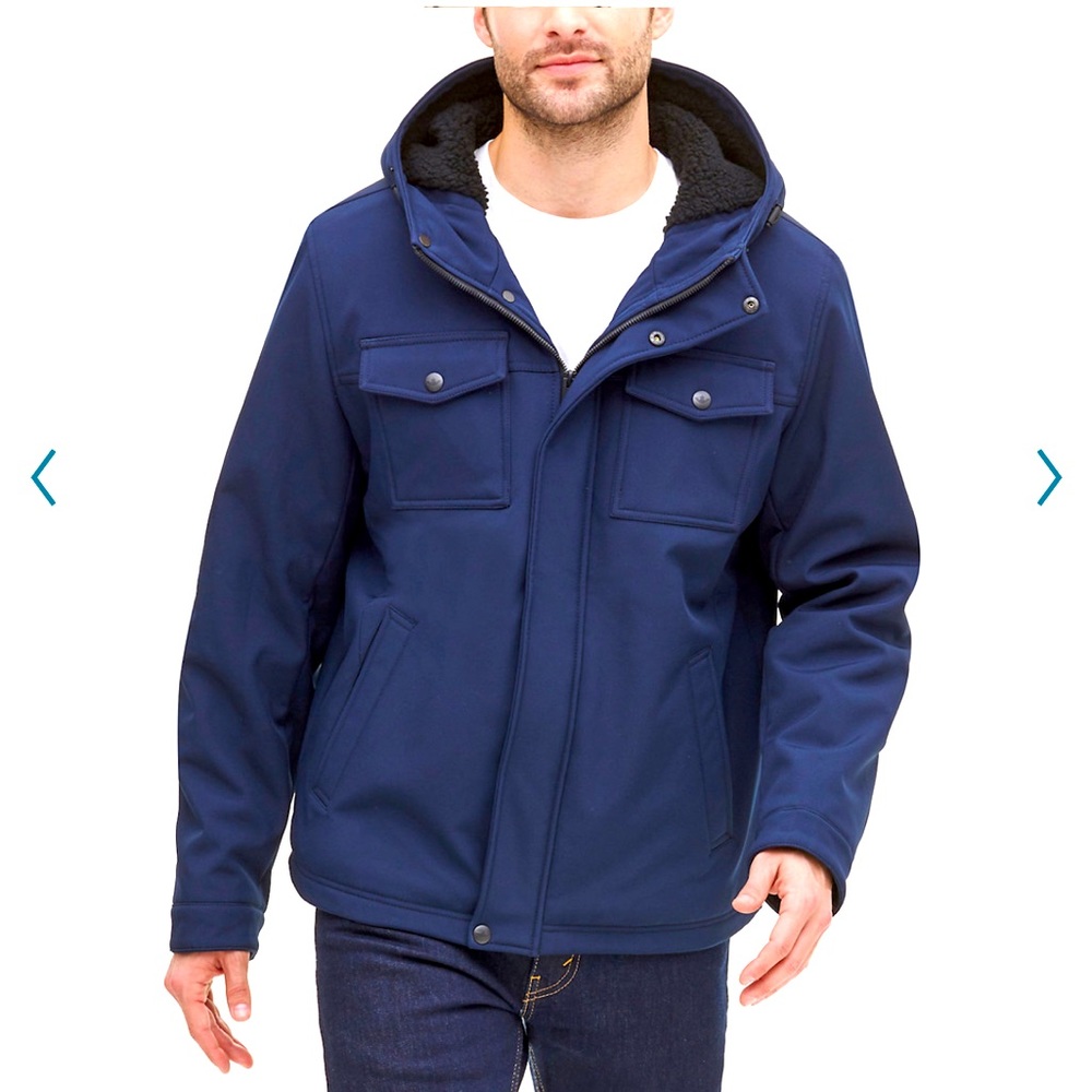 Dockers Hooded Softshell Sherpa Lined Jacket